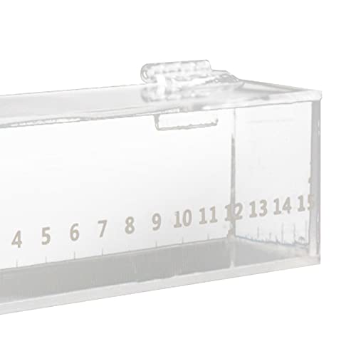 MagiDeal Fishing Fish Viewing Box Acrylic with Lid Mini Aquarium Outdoor Indoor Small Portable Safe Fish Breeder Hatching Boxes with Scale