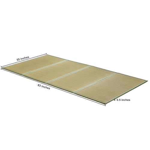 Natural Rush Grass Floor Tatami Mat,Full XL, 83" x 55" x 0.5" - size: 4'7" x 6'11"