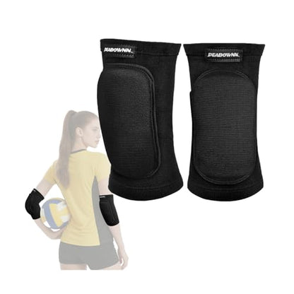 Volleyball Elbow Pads Youth 2XS-XL - Kids Teens Elbow Protector with Thicken Sponge Breathable Padding - color: Black, size: X-Large