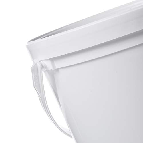 Pail with Handle, Polypropylene, 1.5 Quart, White, 10 Piece - color: White