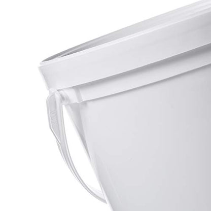 Pail with Handle, Polypropylene, 1.5 Quart, White, 10 Piece - color: White