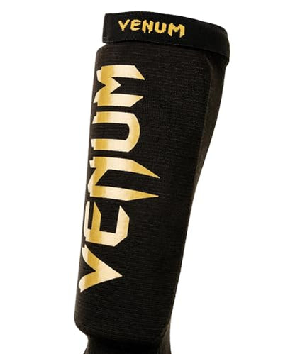 Venum Kontact Shin Guards - color: Black/Gold, size: X-Small