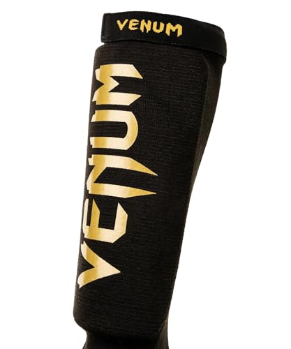 Venum Kontact Shin Guards - color: Black/Gold, size: X-Large