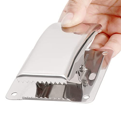 Fish Tail Clip, Fillet Clamp Picnic DIY Fish Tail Clip Stainless Steel with Screw Deep-jaw Home
