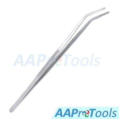 Fish Aquarium Cleaner 5 Pcs Set 18" Kelly Scissors, Tweeezers and Sand Flattener Extra Long Handle Stainless Steel Instruments