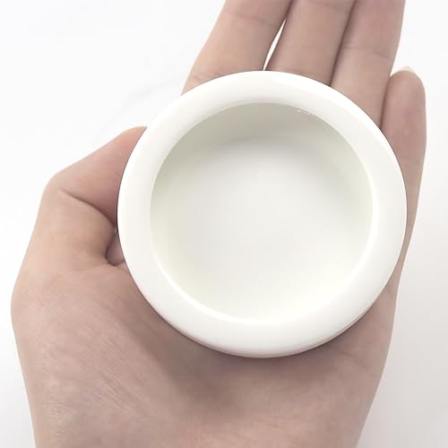 OMEM Worm Dish Mini Reptile Food Bowl Ceramics Made Mealworms Bowls Anti-Escape for Lizard Gecko Leopard Bearded Dragon (S)