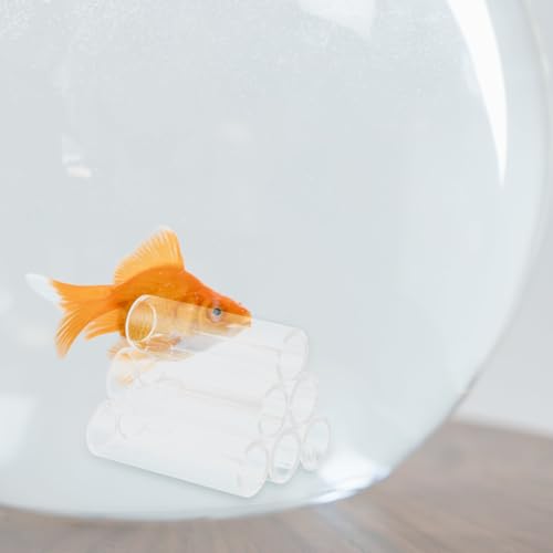 Abaodam 6holes Fish Shrimp Feeder Breeding Tube Acrylic Incubator for Aquarium Shelter and Shrimp Habitat Easy to Clean and Maintain for Fish and Aquatic Decor