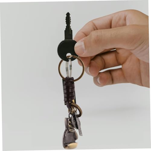 Happyyami Stylish Boxing Glove Keychain Pendant Durable and Metal Keyring Ornament Women Accessory for Car Keys and Handbags Unique