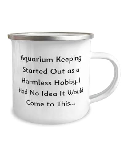 Aquarium Keeping Started Out as a Harmless Hobby. I 12oz Camper Mug, Aquarium Keeping Present From Friends, Epic For Friends, Aquarium keeping starter kit, Aquarium keeping supplies, Aquarium keeping