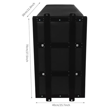 Wall Mount Punching Bag – Space-Saving Boxing Training Equipment for Hooks, Uppercuts & More (15.7x11.8x27.5in) - Durable PU, EVA, Steel Design for Home Gym - color: Black