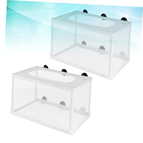 Happyyami 2pcs Fish Breeder Net Cups for Efficient Fish Hatchery Aquarium Isolation Mesh for Breeding and Protecting