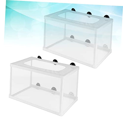 Happyyami 2pcs Fish Breeder Net Cups for Efficient Fish Hatchery Aquarium Isolation Mesh for Breeding and Protecting