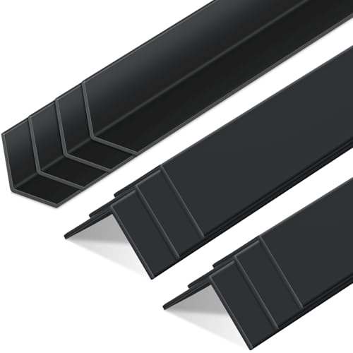 10 Pcs Wall Corner Protector Guards, Black Vinyl 3/4 x 36 Inch Corner Trim Molding, Avoid Scratching Scuffs, Ease Install and Cleaning for Door Countertop Furniture Cabinet Protection - color: Black, size: 3/4 x 3/4 x 36 Inches