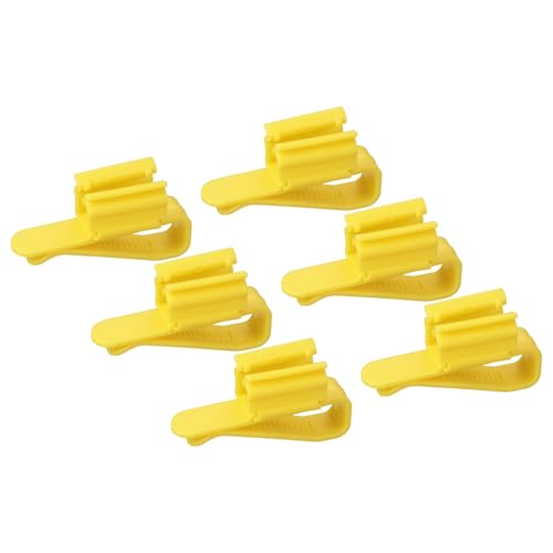Fish for Tank Mounting Clip, Adjustable Hose Clamp Mounting Clip Water Pipe Hose Holder for 0.3"-1" Dia Tube, (Yellow, 6Pcs), Intended for Aquarium Air Pump/Pipe Organizer - color: Yellow