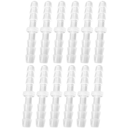 Plastic 3/16” hose ID Barb pipe connectors Joint Splicer Mender Adapter Union Boat Water Air Aquarium O2 Fuel (pack of 12)
