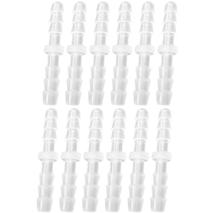 Plastic 3/16” hose ID Barb pipe connectors Joint Splicer Mender Adapter Union Boat Water Air Aquarium O2 Fuel (pack of 12)