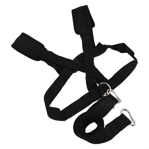 Sled Harness For Exercises, Adjustable Nylon Running Resistances Training Belts With 5.1ft Rope Kit For Footballs Basketballs Strength Building, Black