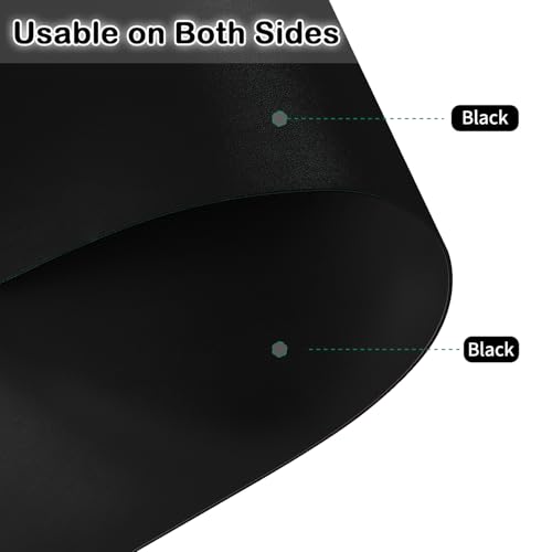 Dresser Cover - Can Be Used On Both Sides Waterproof and Easy to Clean Good Flatness Used for Dresser Table(Black+Black 10x44) - color: Black+black, size: 10×44inch