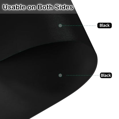 Dresser Cover - Can Be Used On Both Sides Waterproof and Easy to Clean Good Flatness Used for Dresser Table(Black+Black 10x44) - color: Black+black, size: 10×44inch