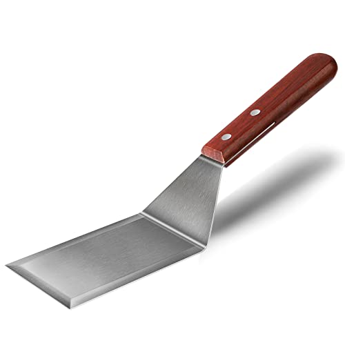 Metal Spatula for Cast Iron Skillet Grill Stainless Steel Spatula for Burger, Fish Turner Griddle Spatula, Spachulas Egg Flipper, Flat Top Metal Spatula for Cooking BBQ