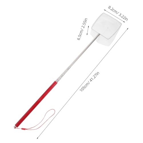 Amosfun Small Telescopic Aquarium Shrimp Net with Red Extended Handle, Fine Mesh Fish Tank Scoop for Nano Tanks, Lightweight Fishing Net for Shrimp and Small Fish Maintenance