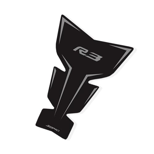 TZMAPU Motorcycle Fuel Tank Protector For Yamaha R3 Fuel Tank Pad Non-Slip Gas Tank Sticker Set Rubber Protection Pad (Black)