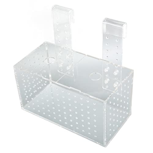 Transparent Fish Breeding Isolation Box with Lid for Aquarium 23x11x12cm Easy Hook Installation Hatchery for Small Fish (20 * 10 * 11CM)