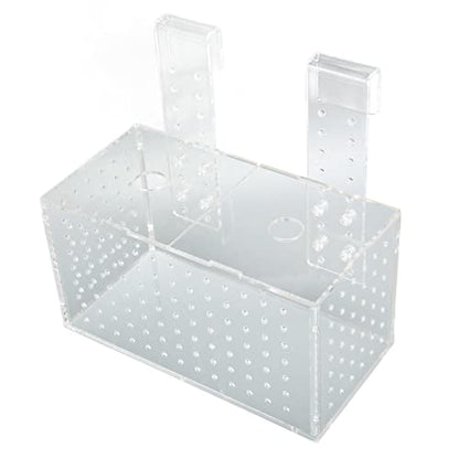 Transparent Fish Breeding Isolation Box with Lid for Aquarium 23x11x12cm Easy Hook Installation Hatchery for Small Fish (20 * 10 * 11CM)