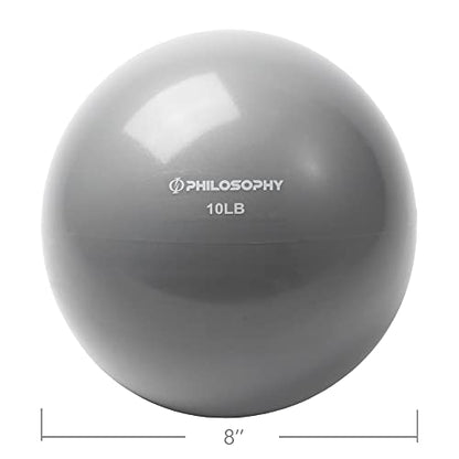 Philosophy Gym Toning Ball - Soft Weighted Mini Medicine Ball - style: 10 LB