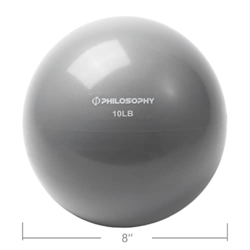 Philosophy Gym Toning Ball - Soft Weighted Mini Medicine Ball - style: 10 LB