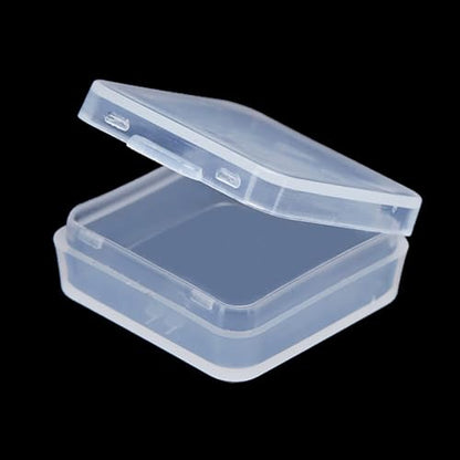 12 Pack Clear Square Plastic Beads Storage Containers Box (1.06 x 1.06 x 0.39 Inch), Square Bead Organizers for Small items, Crafts, Beads, Coins, Jewelry and Business Cards - size: 1.06 x 1.06 x 0.39 Inch