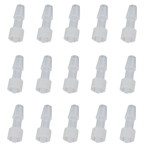 15PCS 1/4 inch PP Luer Fitting Butt Hose Connector PP Hose Barb Adapter For Lab Biochemistry Analytical Instruments Food Machinery Aquarium Equipment Male/Female
