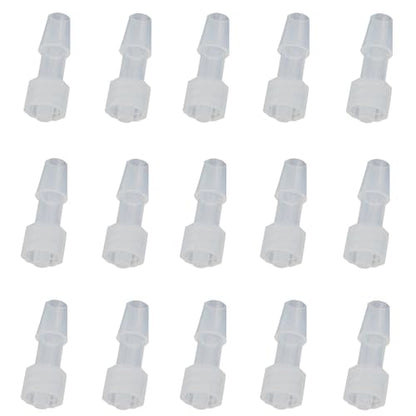 15PCS 1/4 inch PP Luer Fitting Butt Hose Connector PP Hose Barb Adapter For Lab Biochemistry Analytical Instruments Food Machinery Aquarium Equipment Male/Female