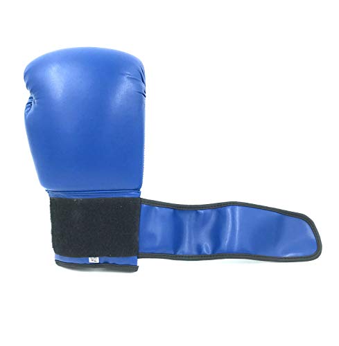 Boxing Gloves Blue Kickboxing, Grappling, Fighting, Muay Thai Training Boxing Bag Gloves, Punch Bags and Focus Pads Punching Plain-Blank Vinyl Gloves No Logo - size: 8oz