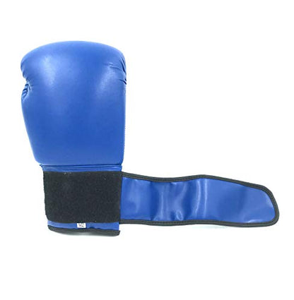 Boxing Gloves Blue Kickboxing, Grappling, Fighting, Muay Thai Training Boxing Bag Gloves, Punch Bags and Focus Pads Punching Plain-Blank Vinyl Gloves No Logo - size: 8oz