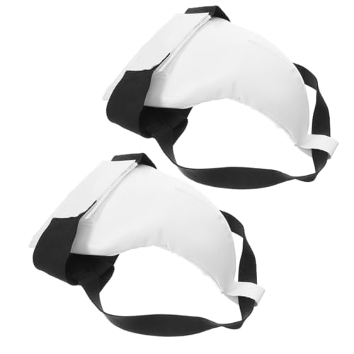 Kichvoe Boxing Groin Guard Protective Cup 2pcs Adjustable Hook Loop Closure Male Taekwondo Sparring Gear Martial Combat Shock Protection for Training and Competition