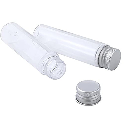 DEPEPE 30pcs 50ml Clear Plastic Tubes with Caps Test Tubes Candy Tubes, 28x108mm Tubes for Candy and Beads Storage, Scientific Experiments