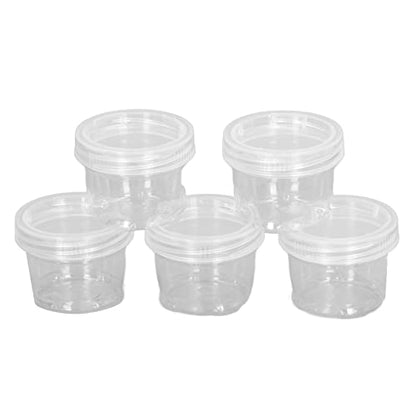 Camping Box, Portable Clear Food Grade PET Seasoning Holders, Spice Containers 5PCS with Mesh Storage Bag for Outdoor Picnic BBQ Travel Fishing