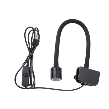 Omabeta LED Aquarium Clamp/Holder On Light High Brightness for 3‑6 Gallons Fish Tank, Small Clamp Aquarium Light for Freshwater Saltwater Aquariums, Aluminum Alloy, Silicone Soft Tube (Warm)