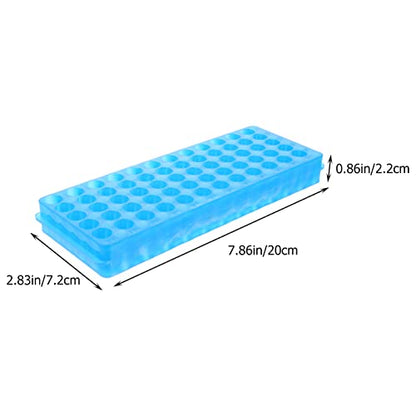 2pcs Double-Sided Test Tube Rack Slots Microcentrifuge Tube Holder Organizer for for Lab Storage and Sampling