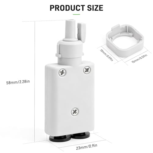 2-in-1 PTFE Adapter for Bambu Lab A1/A1 Mini, Dual Filament Tube Connector for External Spool & Dryer Box, Detachable Screw-Fixed Easy-Clean Filament Hub