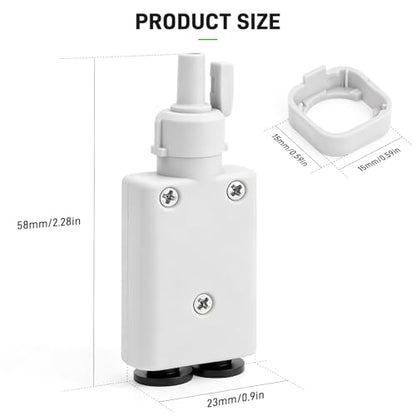 2-in-1 PTFE Adapter for Bambu Lab A1/A1 Mini, Dual Filament Tube Connector for External Spool & Dryer Box, Detachable Screw-Fixed Easy-Clean Filament Hub