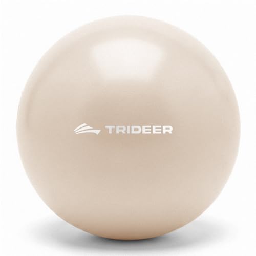 Trideer 9-Inch Pilates Ball, Small Exercise Ball Pilates Equipments for Yoga, Physical Therapy, Pregnancy, Postpartum, Core Training, Balance, Stability and Stretching - color: Oat Beige