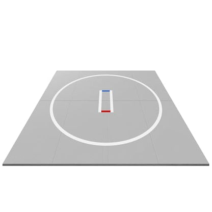 10' x 10' Wrestling Mat for Home, 1.2" Thick Foldable BJJ Mats for Home Gym, Anti-Slip MMA Jiu Jitsu Mats, Grappling Mats for Martial Arts & Judo Practice (Gray)
