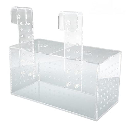 Fish Breeding Isolation Box, Acrylic Aquarium Hatchery 17x9x10cm, Transparent with Hook Installation - Easy Observation, Secure Lid Design, Suitable for Small Fish Tank (23 * 11 * 12CM) - size: 23*11*12CM