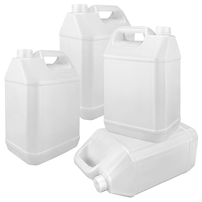 2.5 Gallon Water Jug, F-Style Plastic Jug, Water Storage Containers, Hdpe Containers with Leakproof Cap (4 Pack)