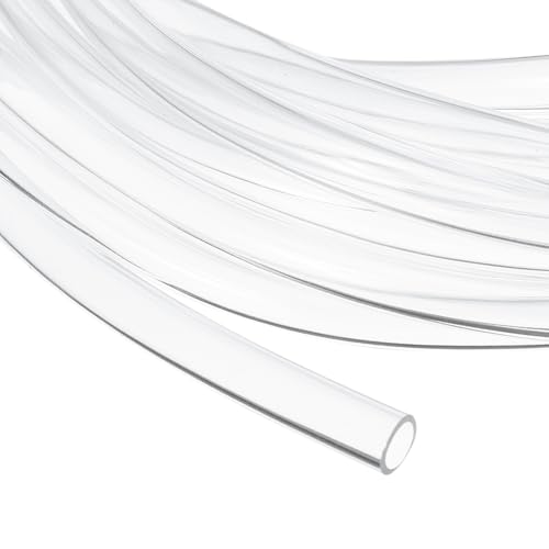 uxcell 1/4 Inch Clear PVC Tubing, 6mm ID x 8mm OD - 15ft PVC Tube Lightweight Vinyl Hose, Transparent Flexible Plastic Water Tubing for Air Oil Water Transfer Aquarium Irrigation - size: 6mm ID x 8mm OD