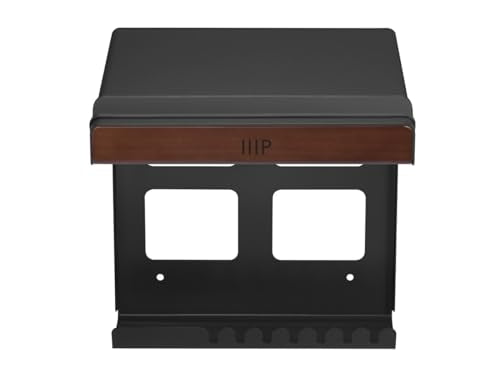 Monoprice On-Wall Bike Storage and Display Rack Mount System with Open Shelf and Gear Hooks, Compact and Sturdy Design, Supports Bikes Up to 33lbs.