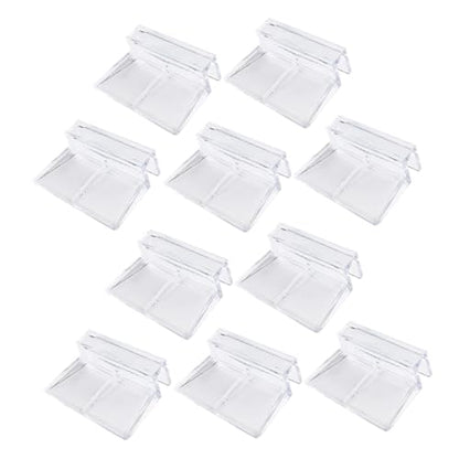 COLLBATH 10pcs Fish Tank Accessory Acrylic Support Bracket Aquarium Rack Cover Holder for Fish Tanks - size: 5.5X5X1.8CM