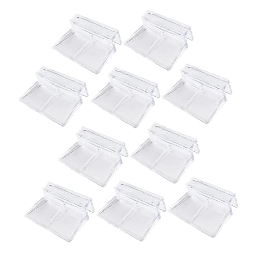 COLLBATH 10pcs Fish Tank Accessory Acrylic Support Bracket Aquarium Rack Cover Holder for Fish Tanks - size: 5.5X5X1.8CM
